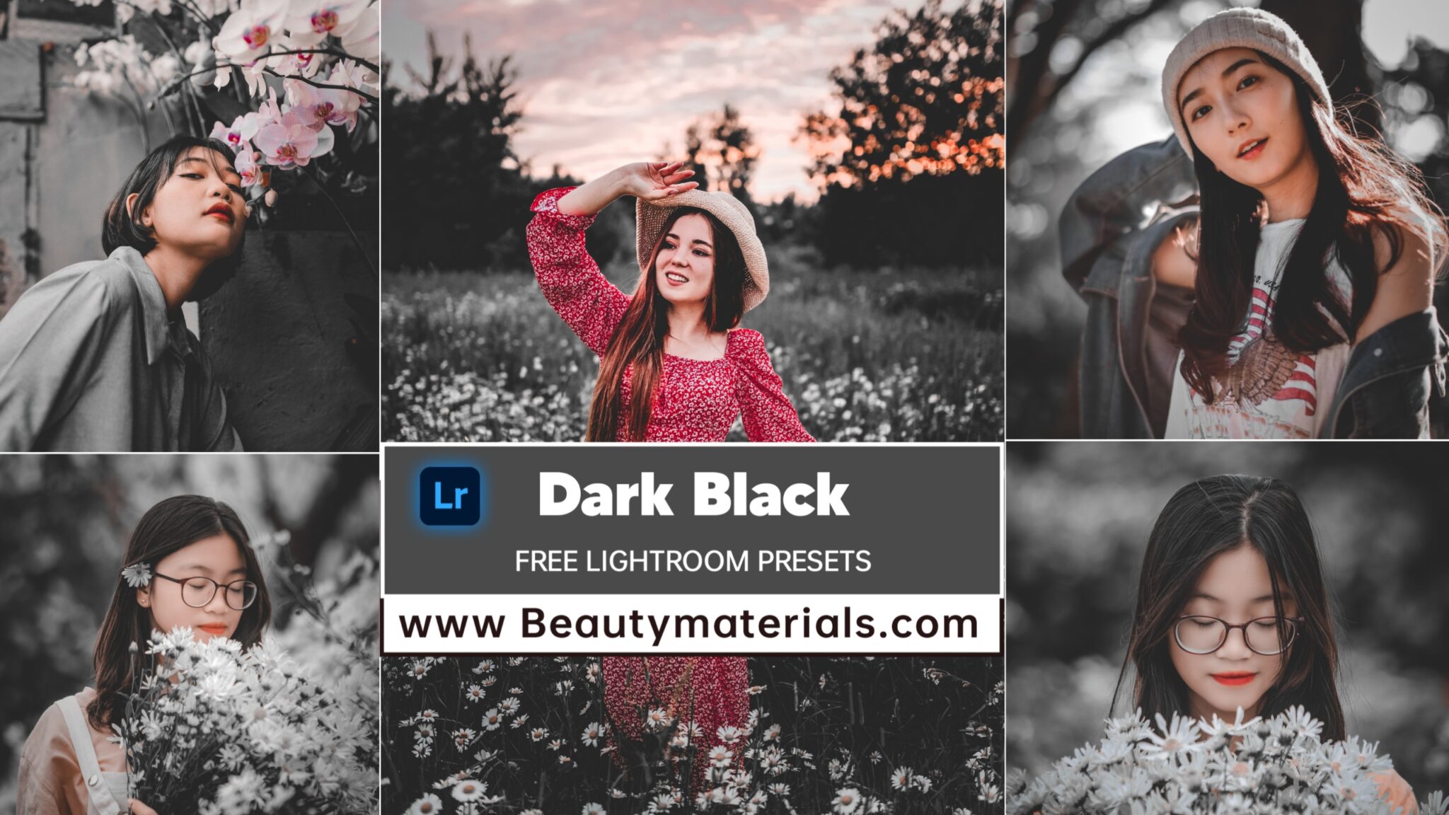 dark black color tone lightroom presets