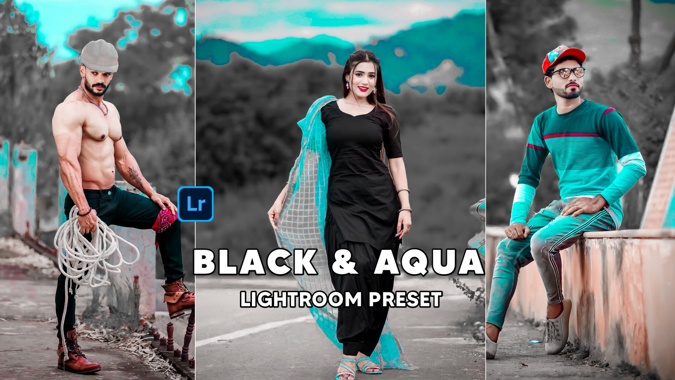 Black And Aqua Lightroom Preset