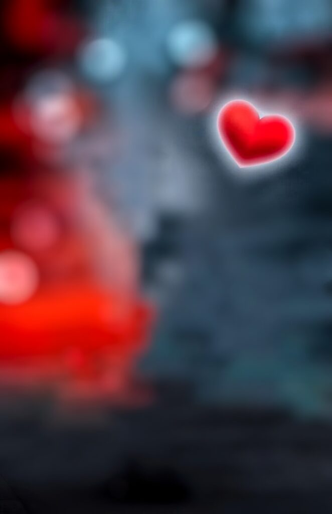 Red Heart Blur CB Background HD 1080p Image 