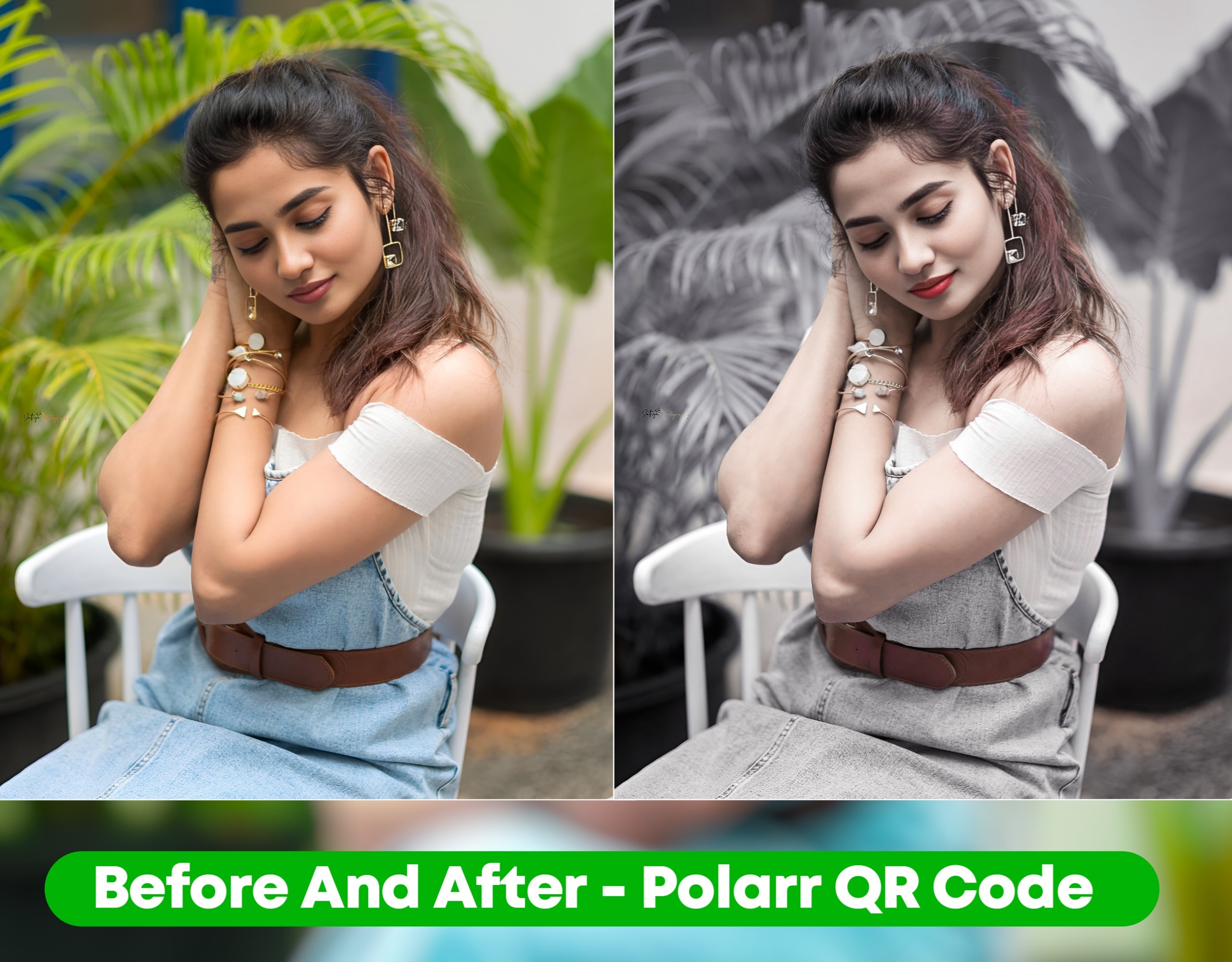 Before And After - Polarr QR Code Photo Editing 
