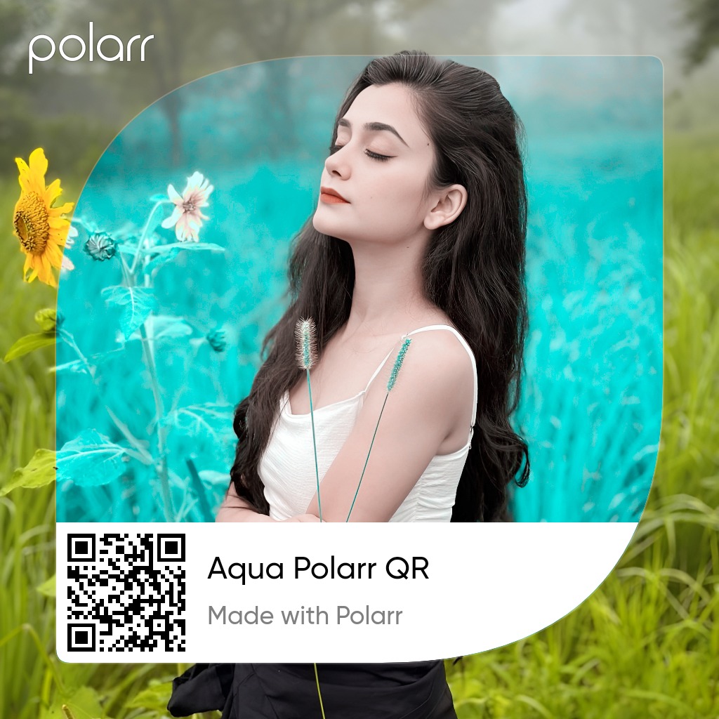 Aqua Tone Polarr QR Code