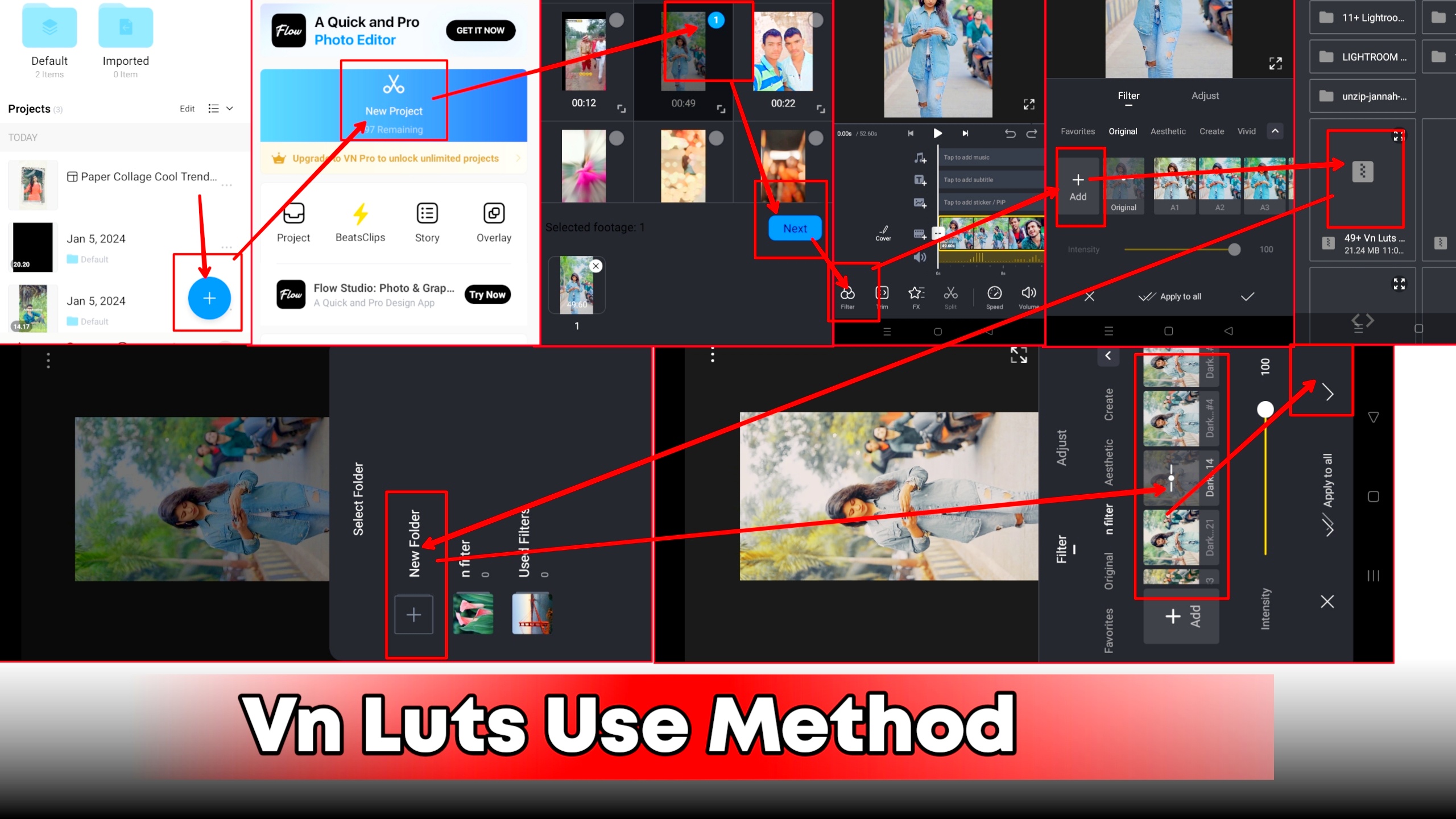 How To Add And Use Luts In Vn App Mobile 
