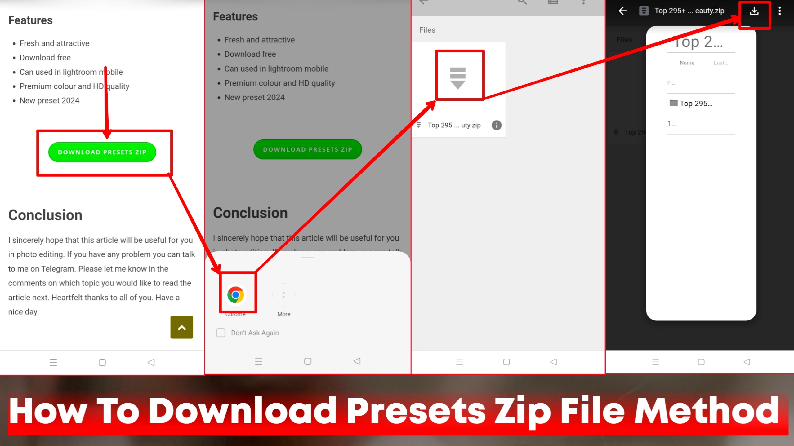 How To Download Presets Zip File 